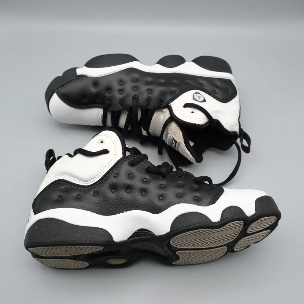 Jordan Jumpman Team II Black White Leather Basketball Shoes 7 820273-010